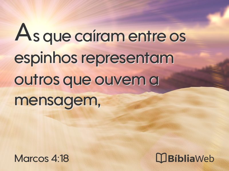 Marcos 4:18 em imagem para compartilhar