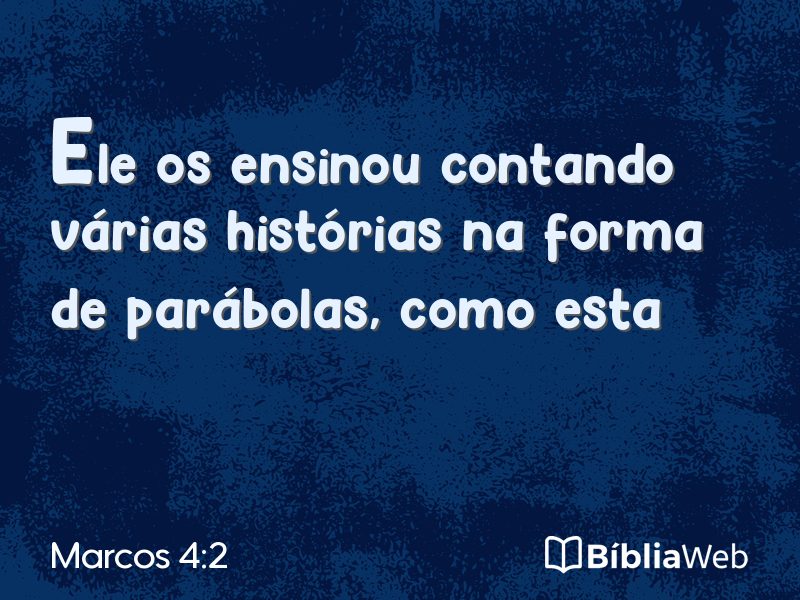 Marcos 4:2 em imagem para compartilhar