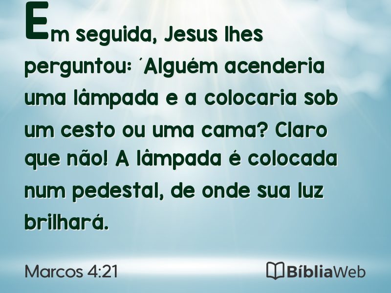 Marcos 4:21 em imagem para compartilhar
