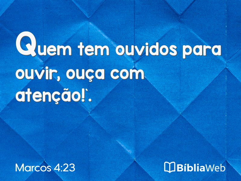 Marcos 4:23 em imagem para compartilhar