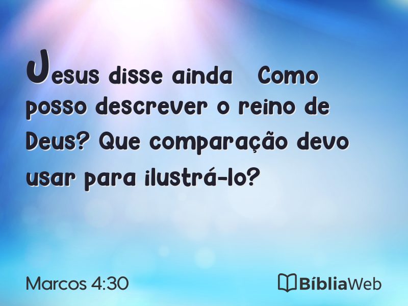 Marcos 4:30 em imagem para compartilhar