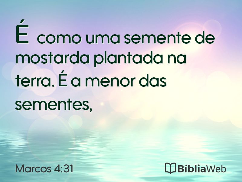 Marcos 4:31 em imagem para compartilhar