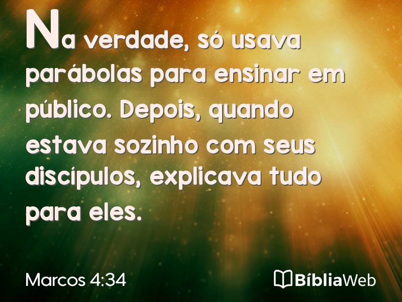 Marcos 4:34 em imagem para compartilhar