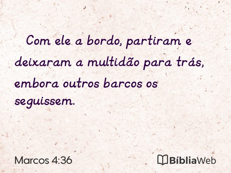 Marcos 4:36 em imagem para compartilhar