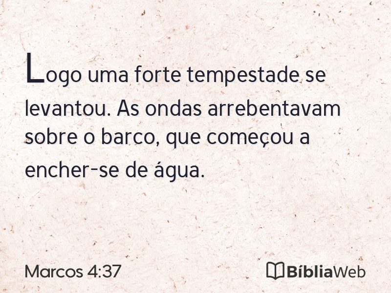Marcos 4:37 em imagem para compartilhar