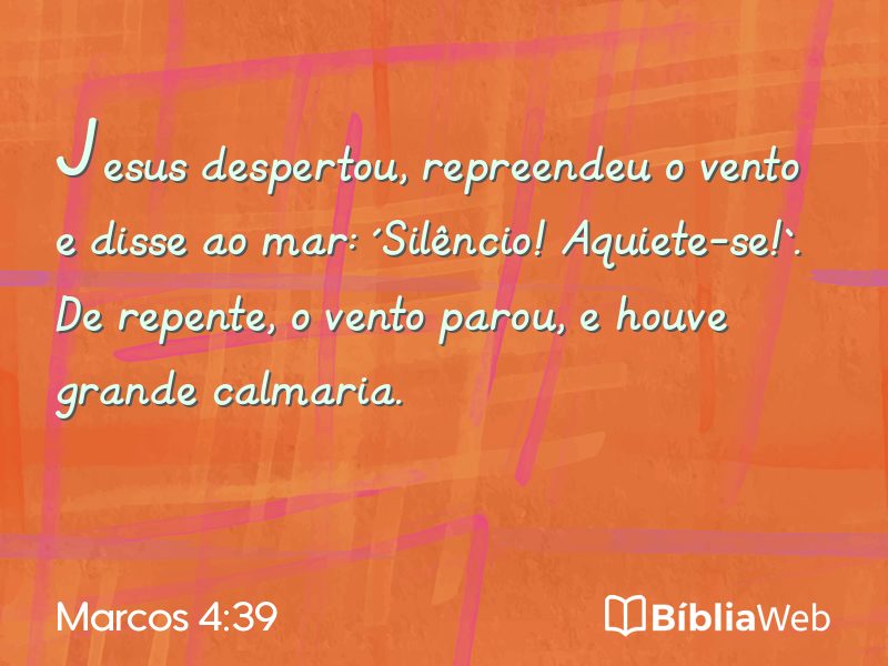 Marcos 4:39 em imagem para compartilhar