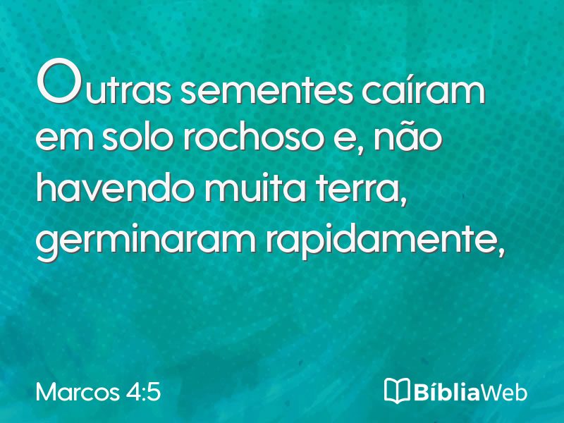 Marcos 4:5 em imagem para compartilhar