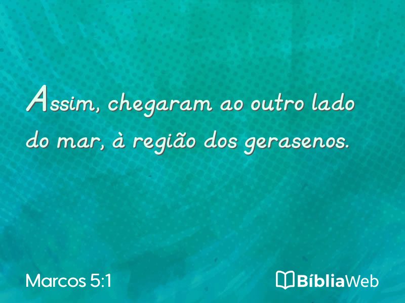 Marcos 5:1 em imagem para compartilhar