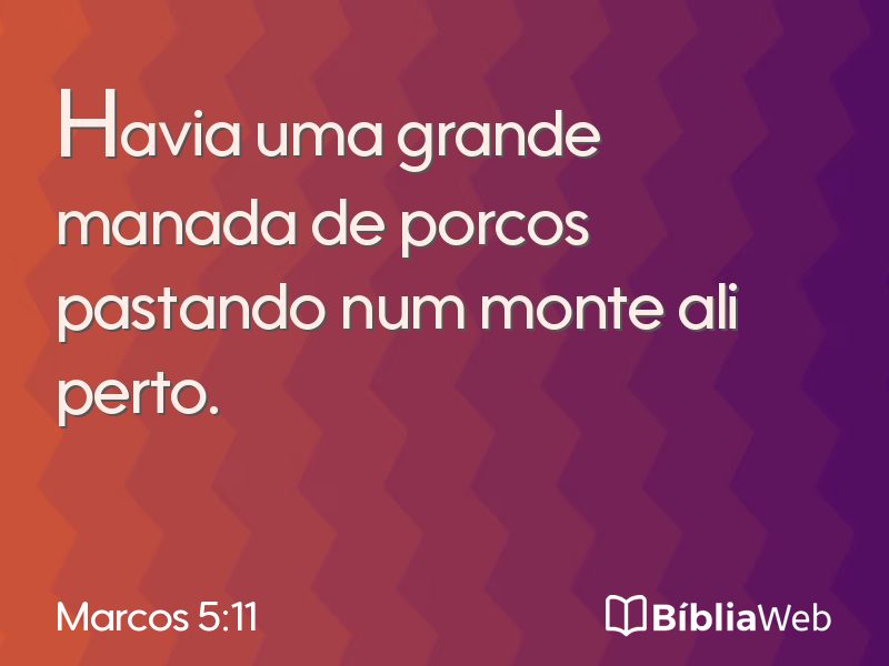 Marcos 5:11 em imagem para compartilhar