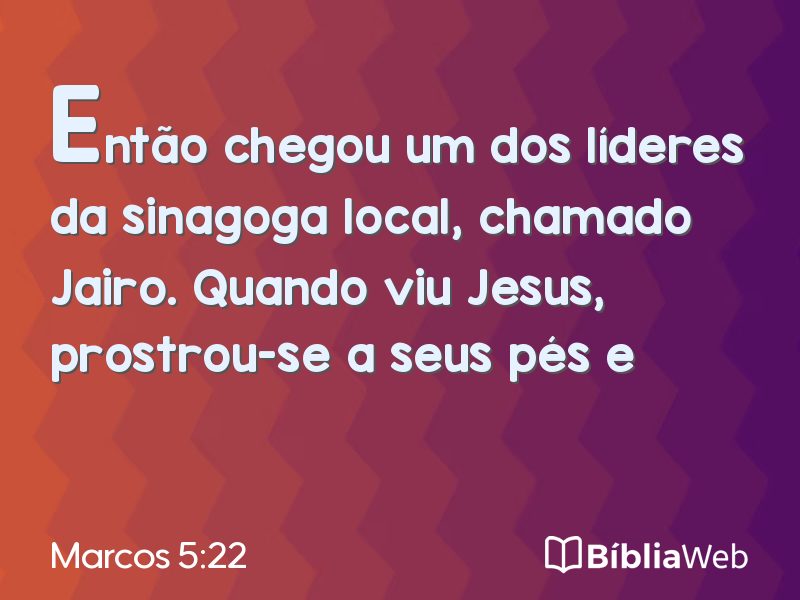 Marcos 5:22 em imagem para compartilhar