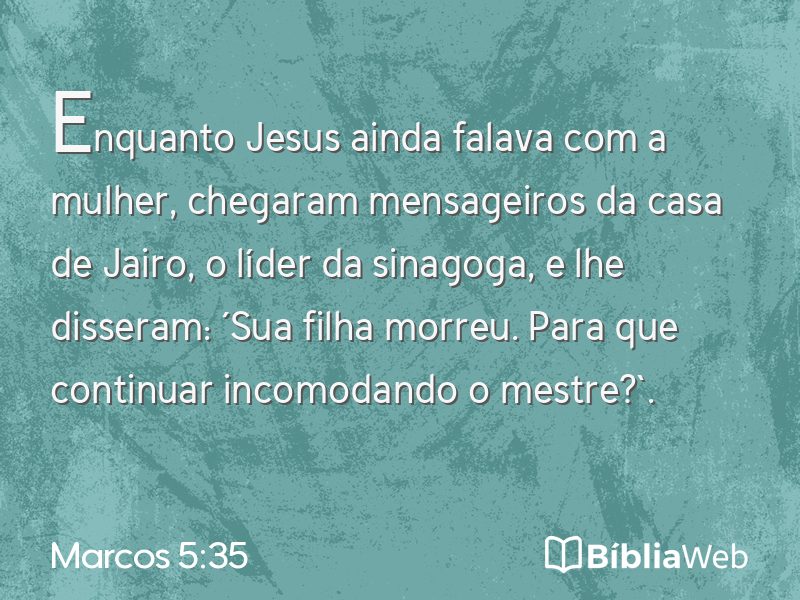 Marcos 5:35 em imagem para compartilhar