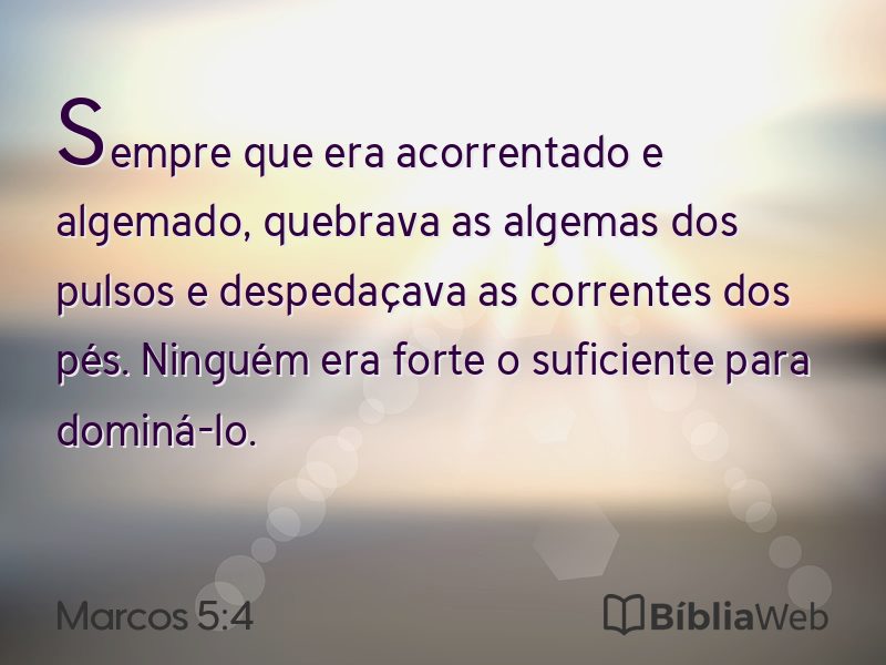 Marcos 5:4 em imagem para compartilhar