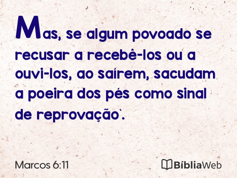 Marcos 6:11 em imagem para compartilhar