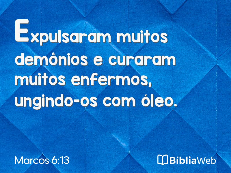 Marcos 6:13 em imagem para compartilhar