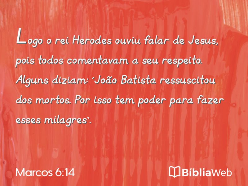 Marcos 6:14 em imagem para compartilhar