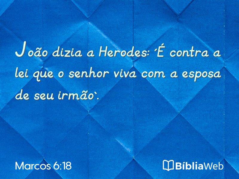 Marcos 6:18 em imagem para compartilhar