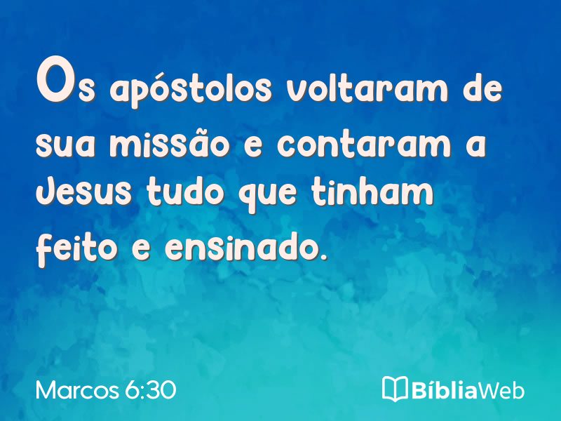 Marcos 6:30 em imagem para compartilhar