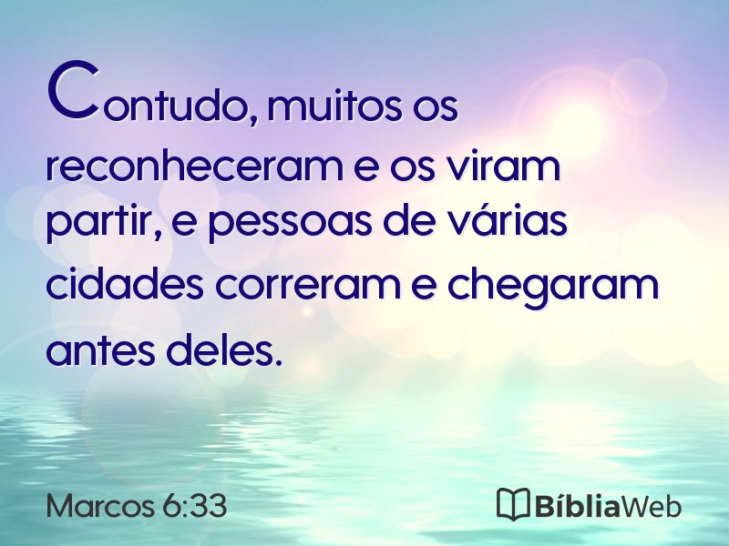 Marcos 6:33 em imagem para compartilhar