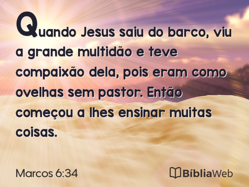 Marcos 6:34 em imagem para compartilhar
