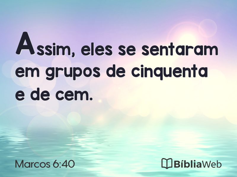 Marcos 6:40 em imagem para compartilhar
