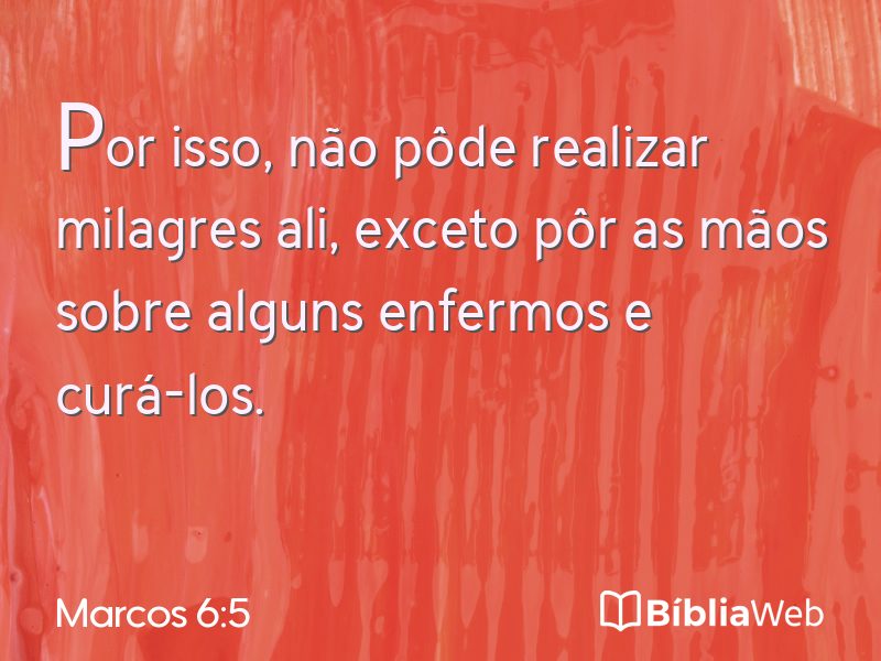 Marcos 6:5 em imagem para compartilhar