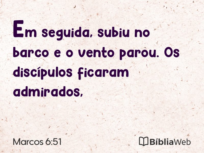 Marcos 6:51 em imagem para compartilhar