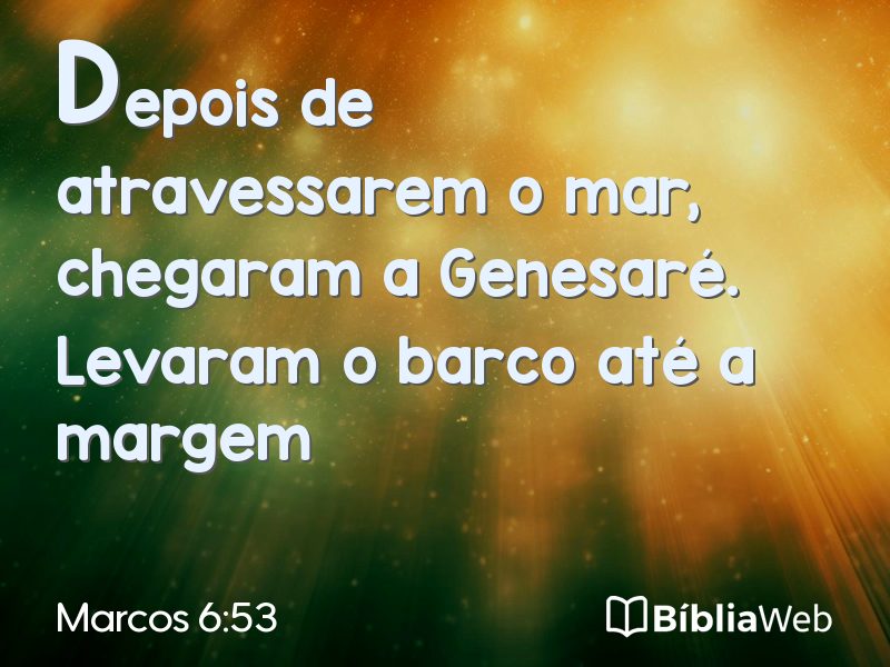 Marcos 6:53 em imagem para compartilhar