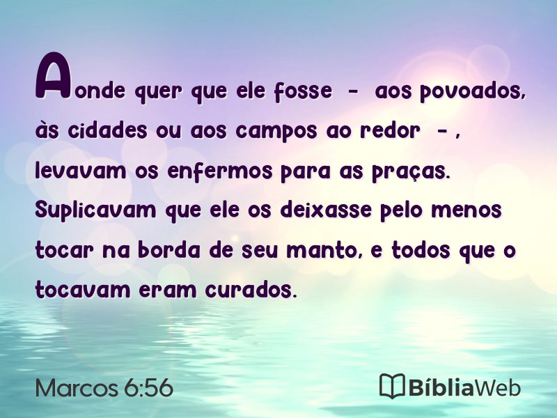 Marcos 6:56 em imagem para compartilhar