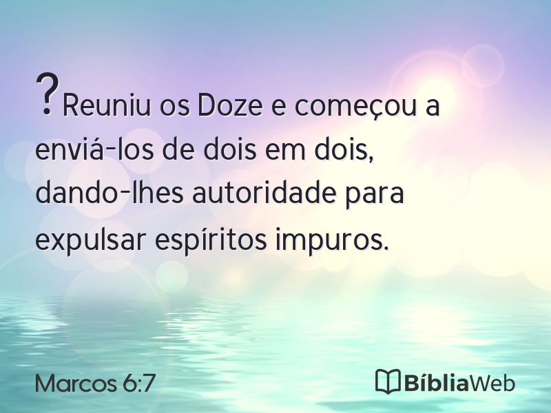 Marcos 6:7 em imagem para compartilhar