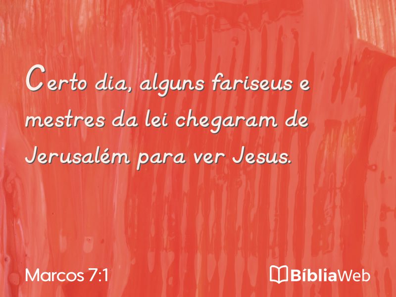 Marcos 7:1 em imagem para compartilhar