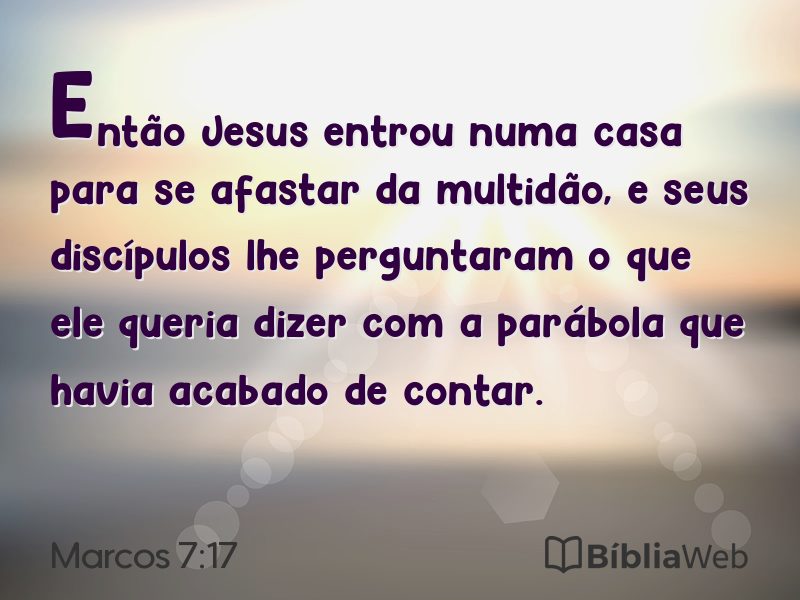 Marcos 7:17 em imagem para compartilhar