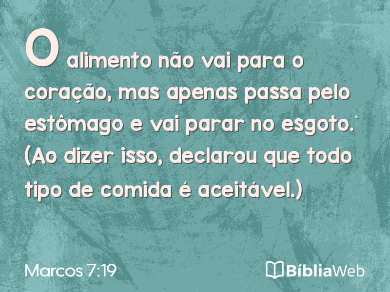 Marcos 7:19 em imagem para compartilhar