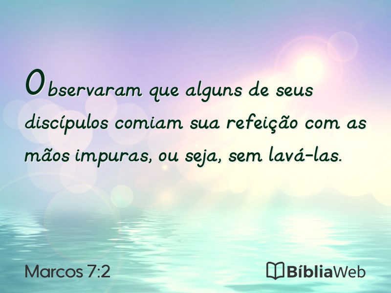 Marcos 7:2 em imagem para compartilhar