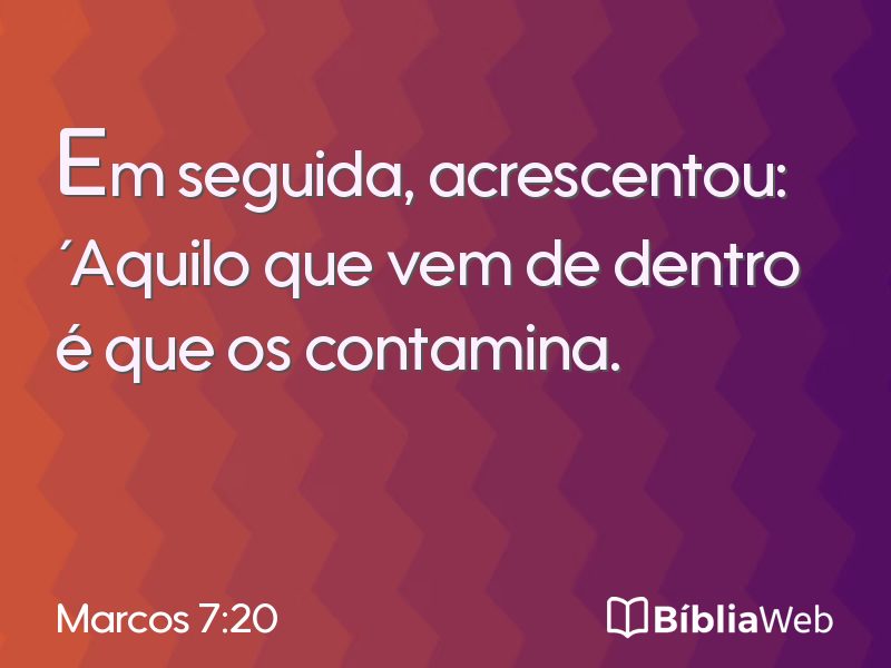 Marcos 7:20 em imagem para compartilhar