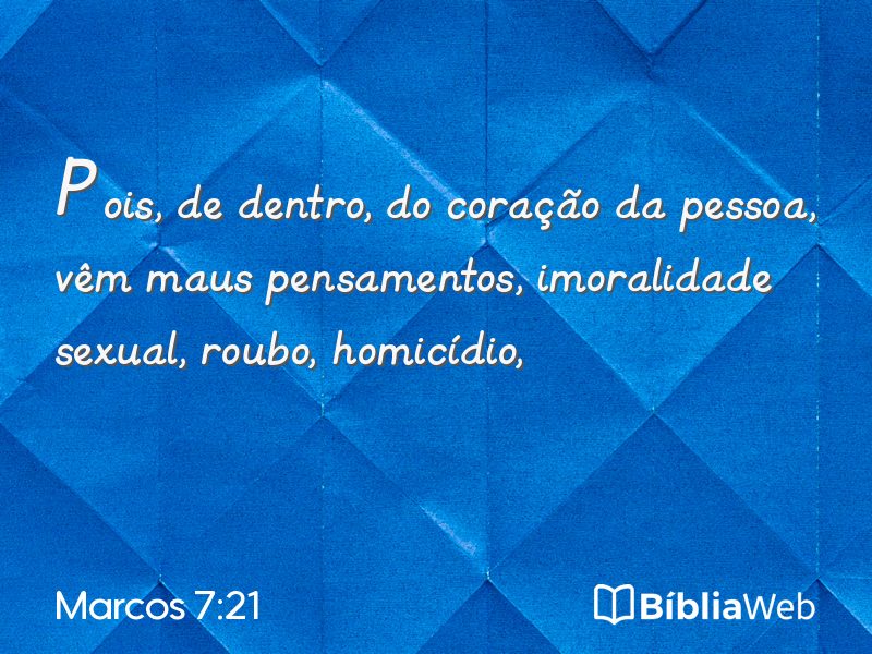 Marcos 7:21 em imagem para compartilhar