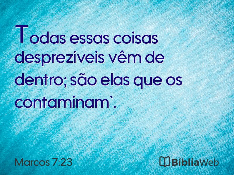 Marcos 7:23 em imagem para compartilhar