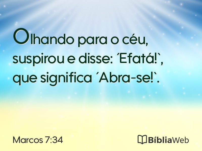 Marcos 7:34 em imagem para compartilhar