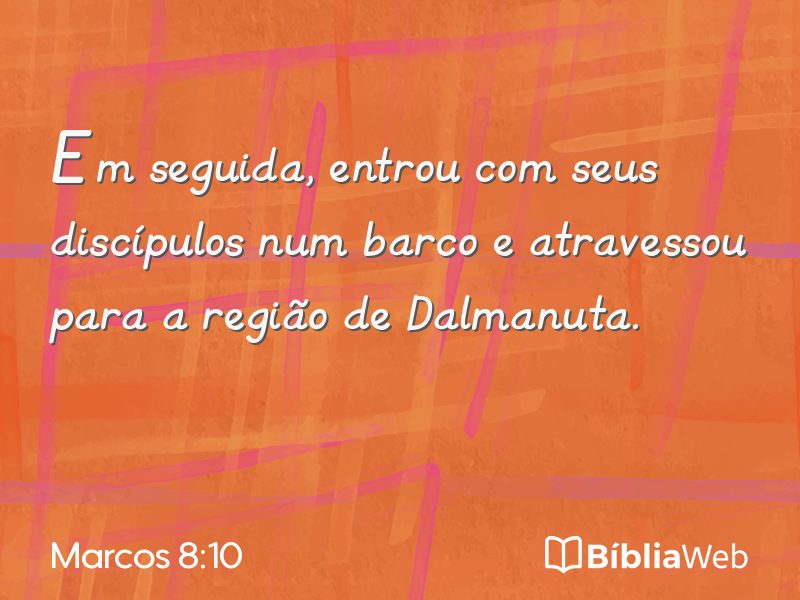 Marcos 8:10 em imagem para compartilhar