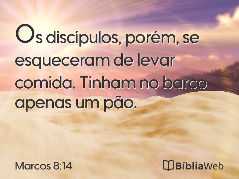 Marcos 8:14 em imagem para compartilhar
