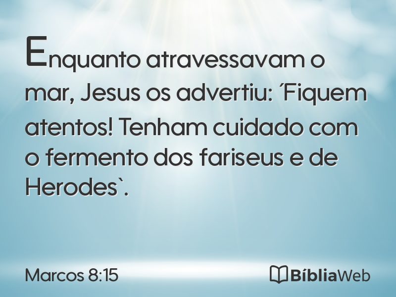 Marcos 8:15 em imagem para compartilhar