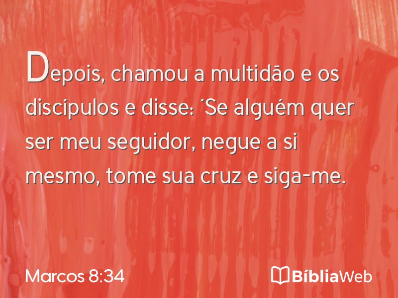 Marcos 8:34 em imagem para compartilhar