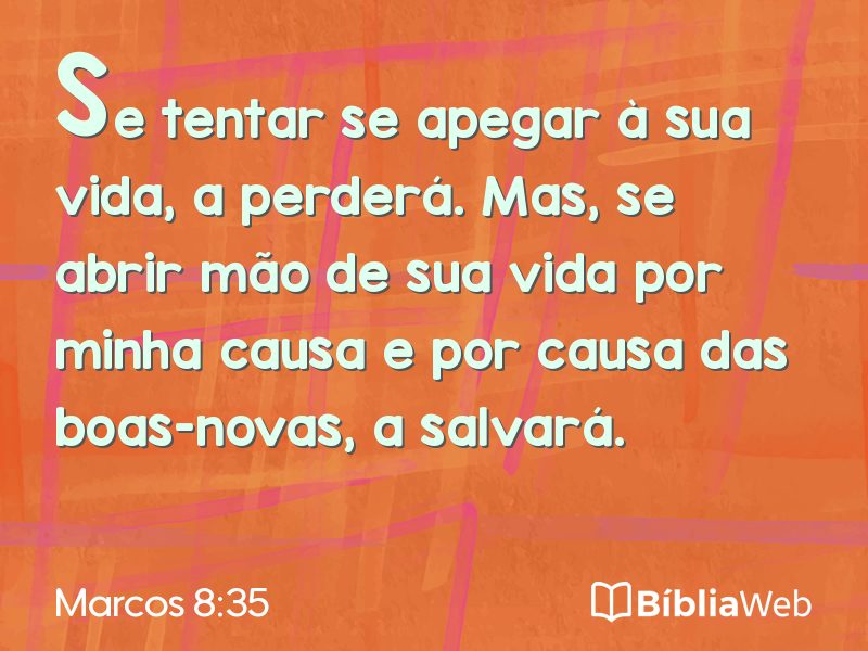 Marcos 8:35 em imagem para compartilhar