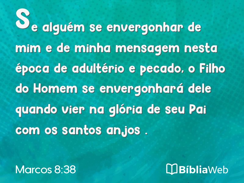 Marcos 8:38 em imagem para compartilhar
