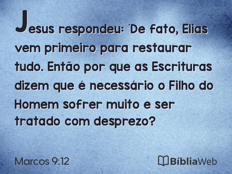 Marcos 9:12 em imagem para compartilhar