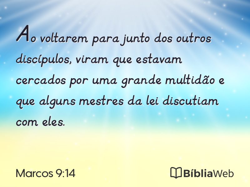 Marcos 9:14 em imagem para compartilhar