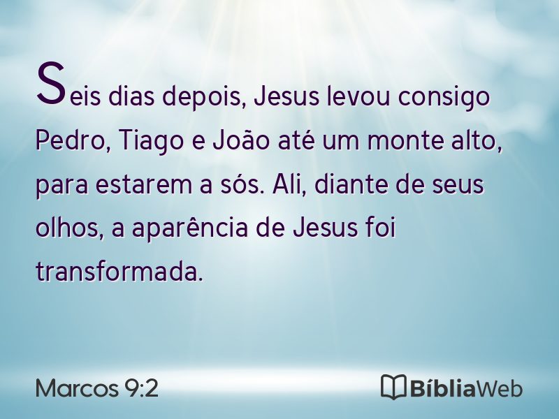 Marcos 9:2 em imagem para compartilhar