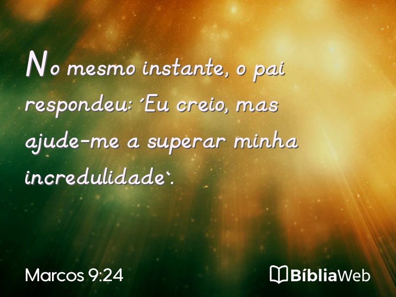 Marcos 9:24 em imagem para compartilhar