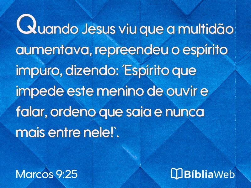 Marcos 9:25 em imagem para compartilhar