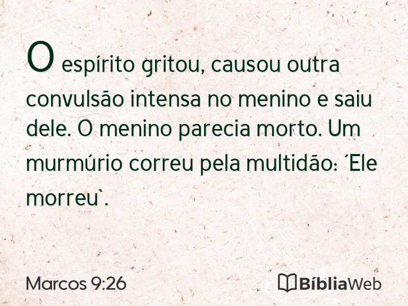 Marcos 9:26 em imagem para compartilhar