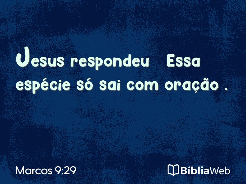 Marcos 9:29 em imagem para compartilhar